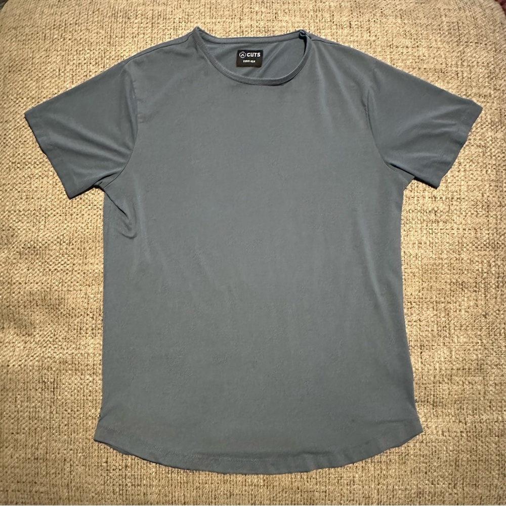 Cuts Clothing AO Curve-Hem Tee - Blue